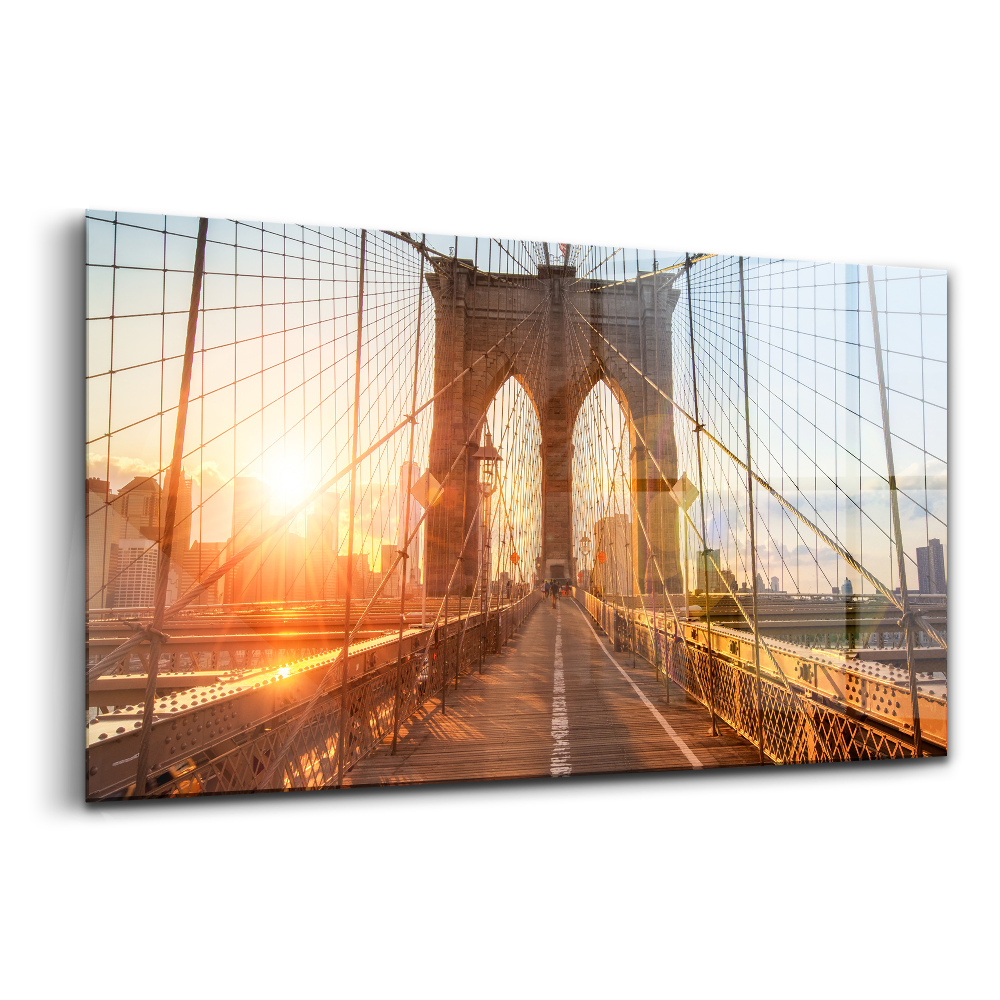 Tablou pe sticlă Podul Brooklyn, New York