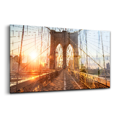 Tablou pe sticlă Podul Brooklyn, New York
