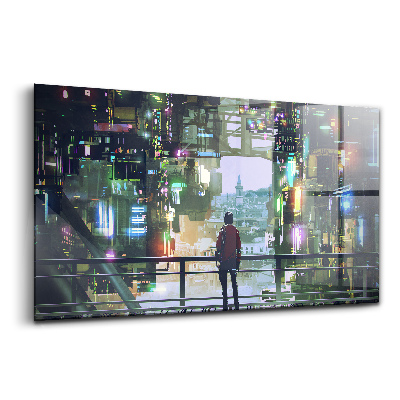 Tablou din sticlă Cyberpunk