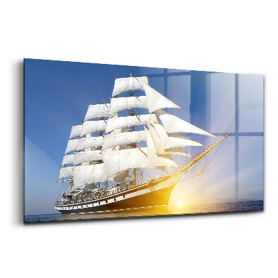 Tablou sticlă Iahturi cu pânze