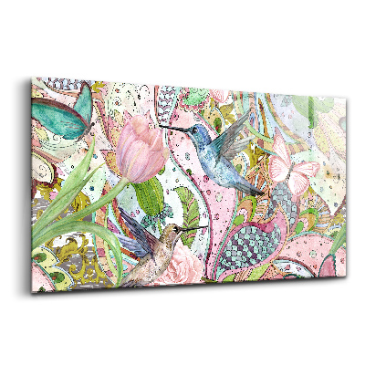 Tablou de sticlă Ornament floral