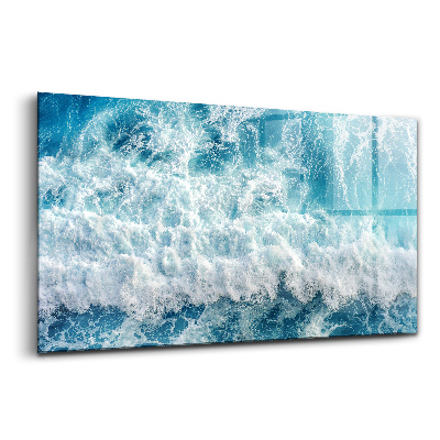 Tablou sticlă O vedere de sus a unui val oceanic