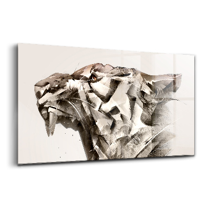 Tablou pe sticlă Portret pictat al feței unui tigru