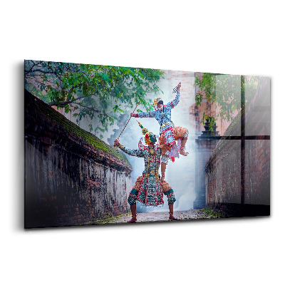 Tablou de sticlă Dansul măștilor din Thailanda