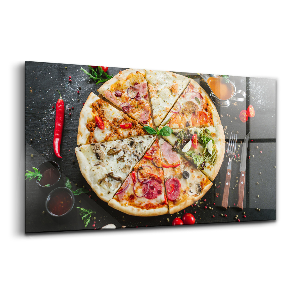 Tablou pe sticlă Un fel de mâncare emblematic al bucătăriei italiene