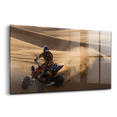 Tablou din sticlă Plimbare cu ATV-ul în deșert