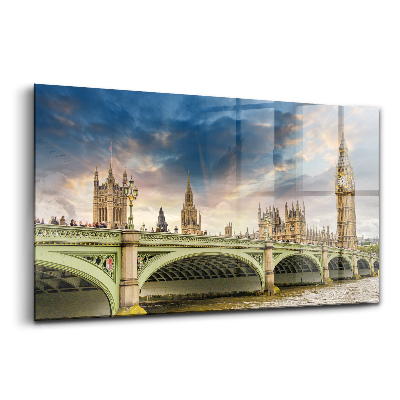 Tablou pe sticlă Peisajul arhitectural al Londrei