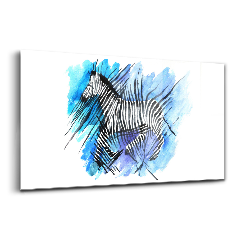 Tablou din sticlă Asimetrie Zebră Pictată