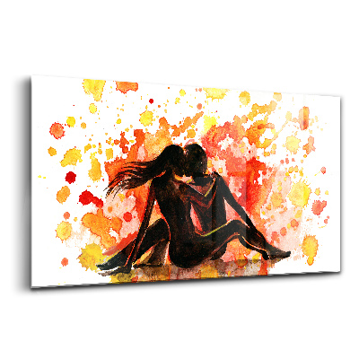 Tablou de sticlă Un cuplu iubitor