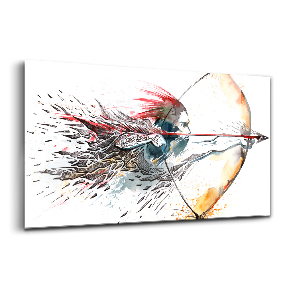 Tablou de sticlă Un războinic la vânătoare