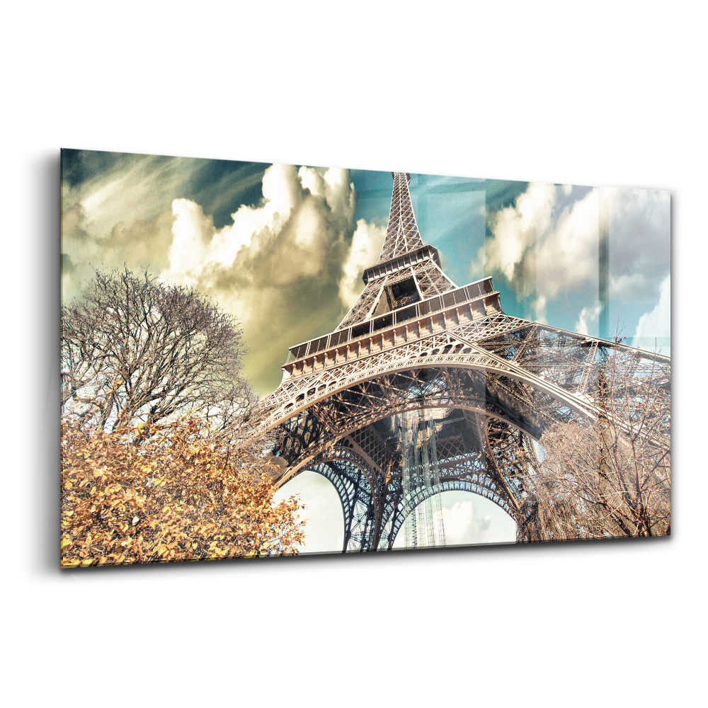 Tablou pe sticlă Vedere minunată asupra Turnului Eiffel