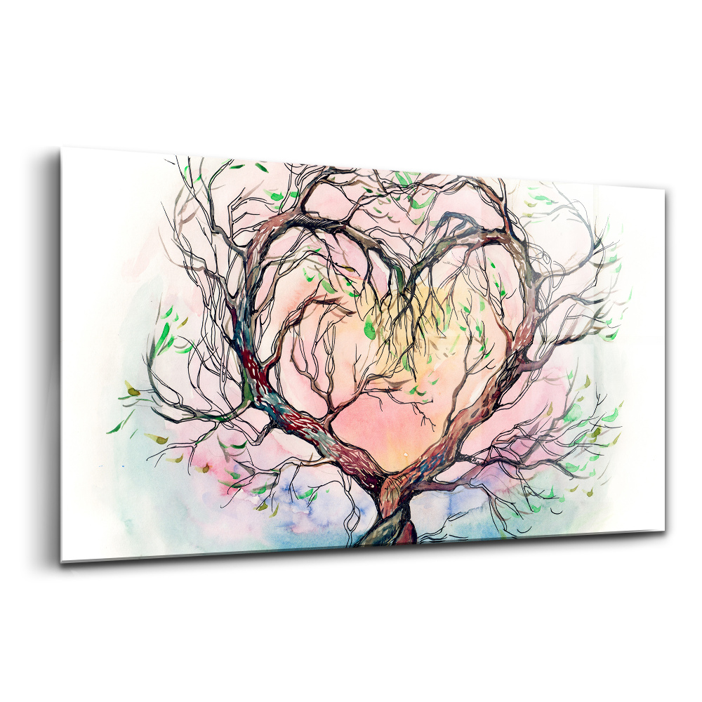 Tablou sticlă Inimă de copac, dragoste natură
