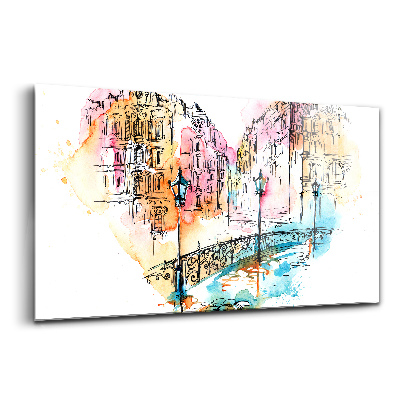 Tablou din sticlă Arhitectură în formă de inimă