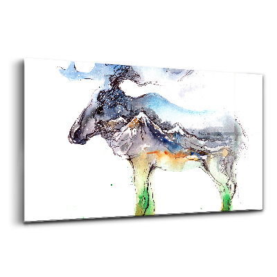 Tablou din sticlă Munții peisajului Moose