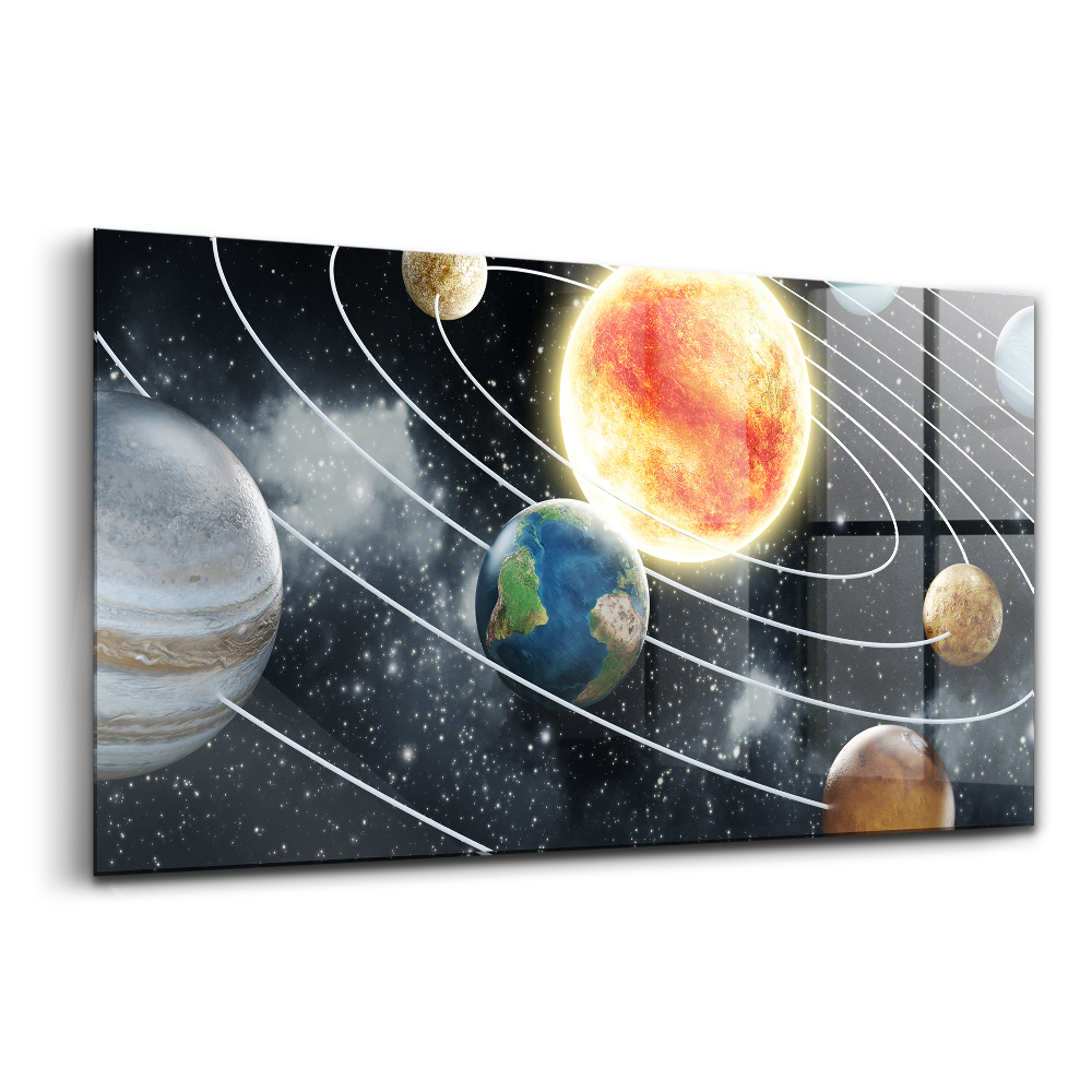 Tablou din sticlă Sistemul solar