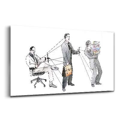 Tablou de sticlă Oamenii păpușăreși