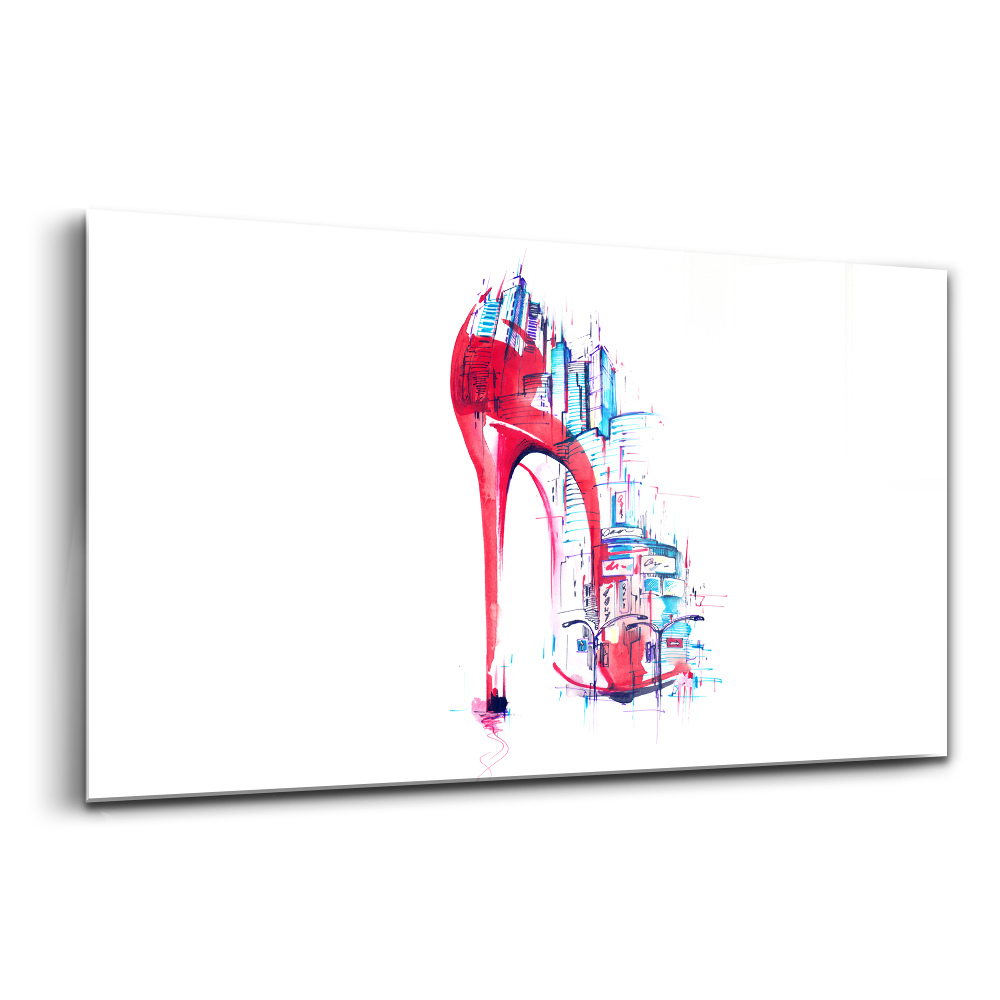 Tablou de sticlă Toc roșu