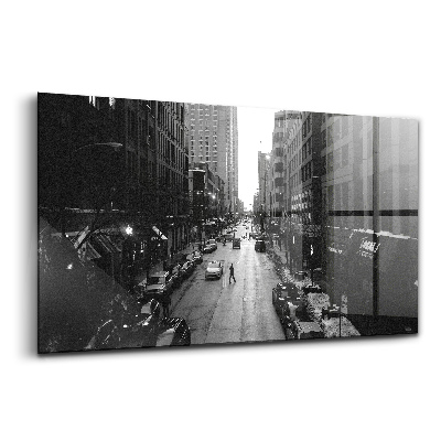 Tablou din sticlă Străzile albe și negre din Chicago
