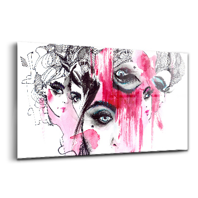 Tablou pe sticlă Multele fețe ale abstracțiunii