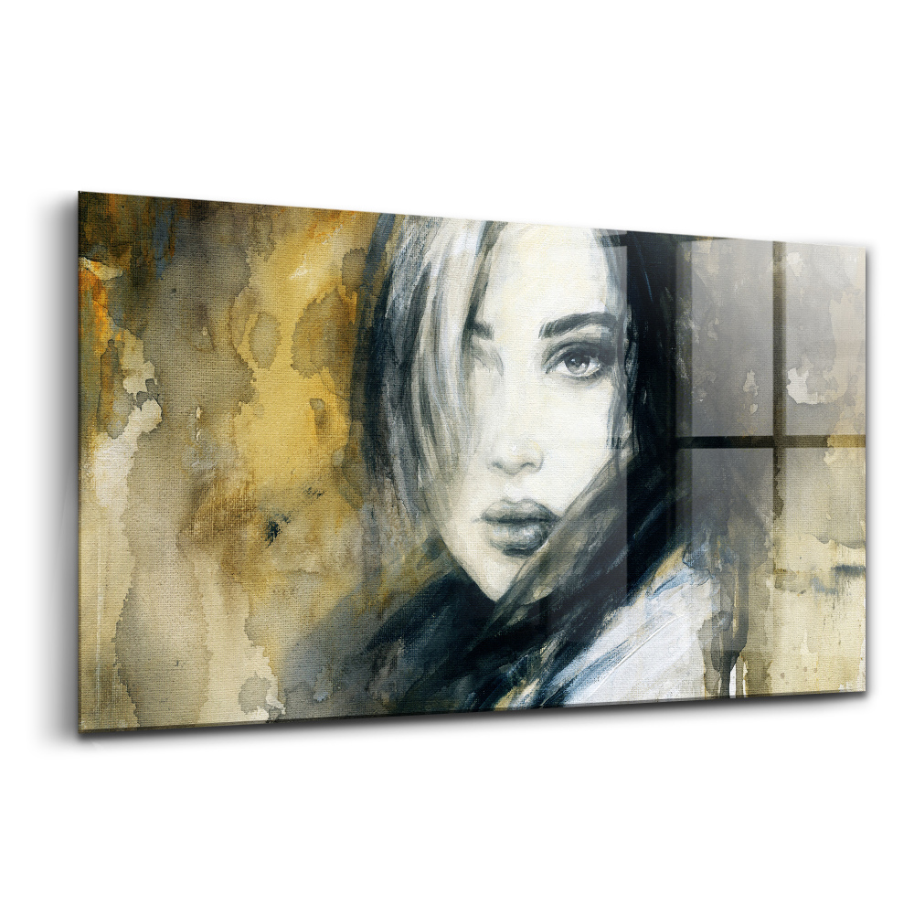 Tablou sticlă Portretul unei femei