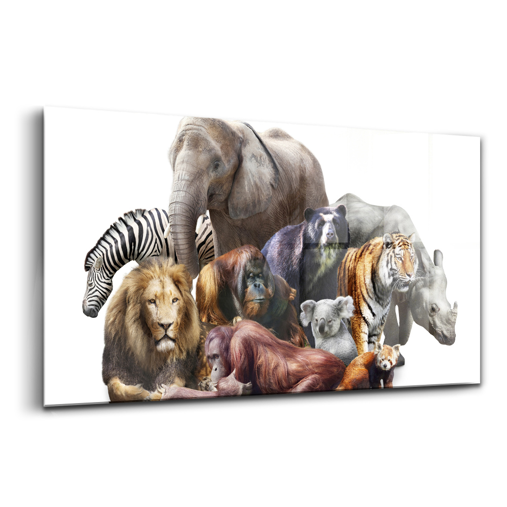 Tablou pe sticlă Animale sălbatice