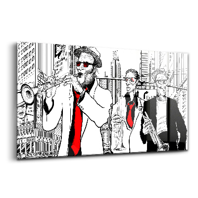 Tablou de sticlă Trupă de jazz