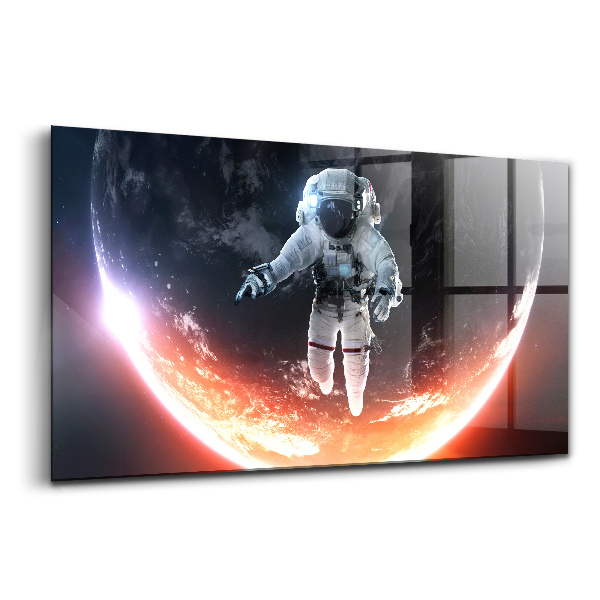 Tablou sticlă Astronautul în spațiu