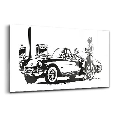 Tablou de sticlă Ilustrație retro