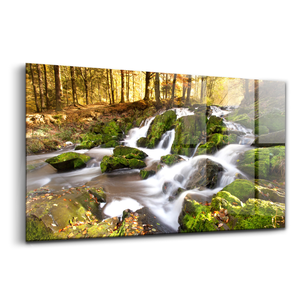 Tablou sticlă Pârâul de toamnă