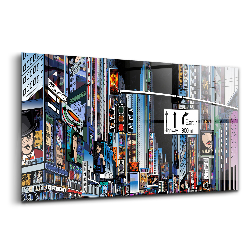 Tablou din sticlă New York-ul noaptea
