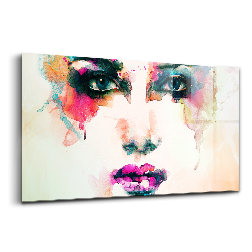 Tablou de sticlă Față de femeie abstractă