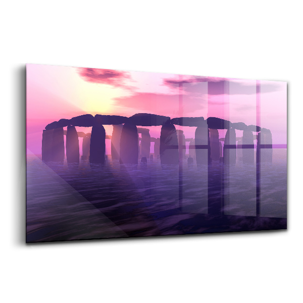 Tablou de sticlă Apus de soare la Stonehenge