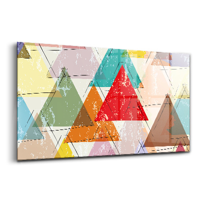 Tablou sticlă Model geometric cu triunghiuri