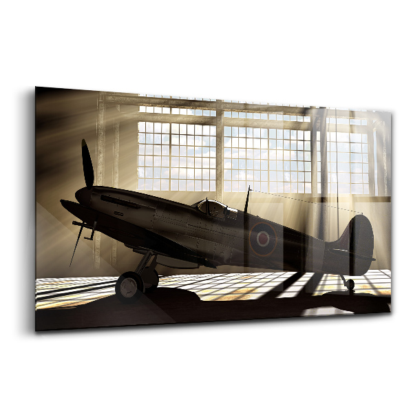 Tablou sticlă Spitfire al celui de-al Doilea Război Mondial