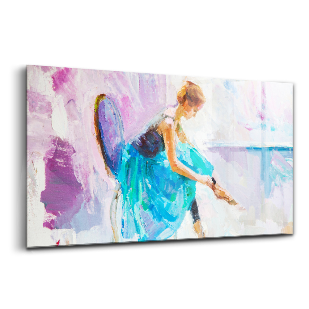 Tablou pe sticlă Pregătirea balerinei