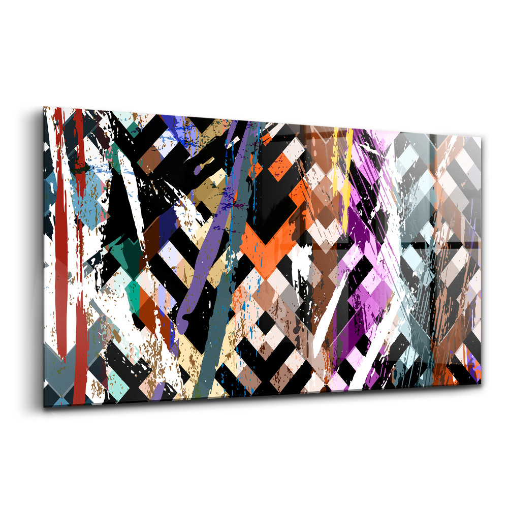 Tablou sticlă Dungi colorate