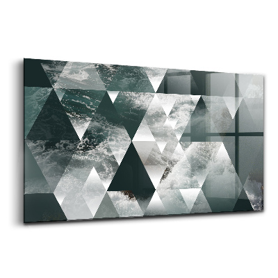 Tablou sticlă Unde de abstracție geometrică