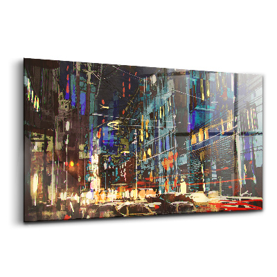 Tablou de sticlă Orașul noaptea