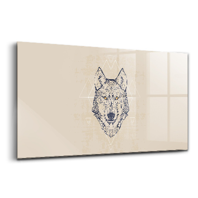 Tablou din sticlă Cap de lup