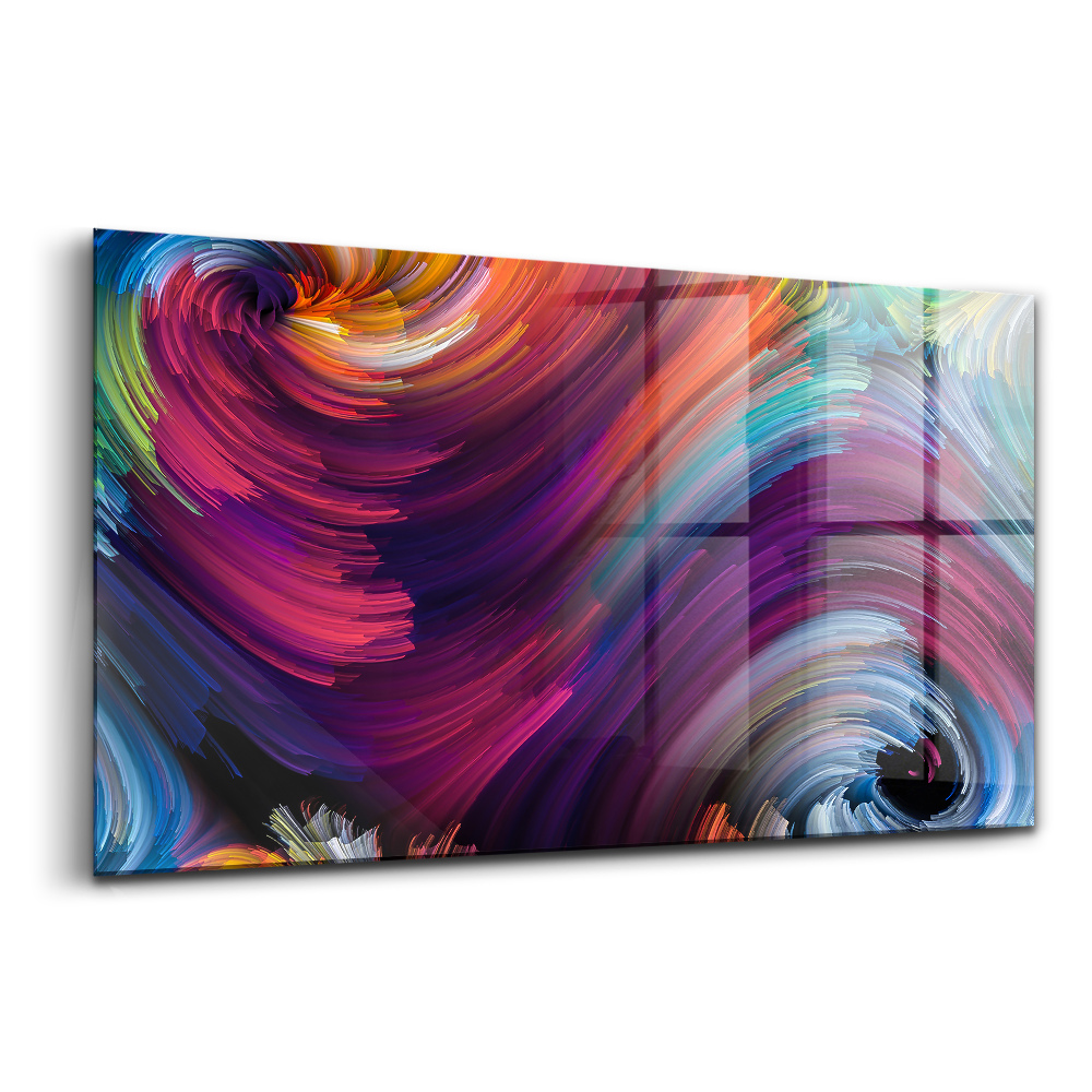 Tablou pe sticlă Unde de abstractizare