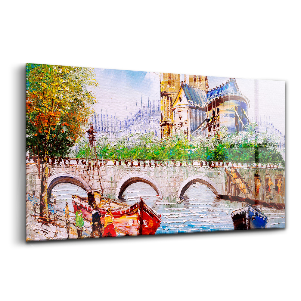 Tablou sticlă Pictura unei bărci