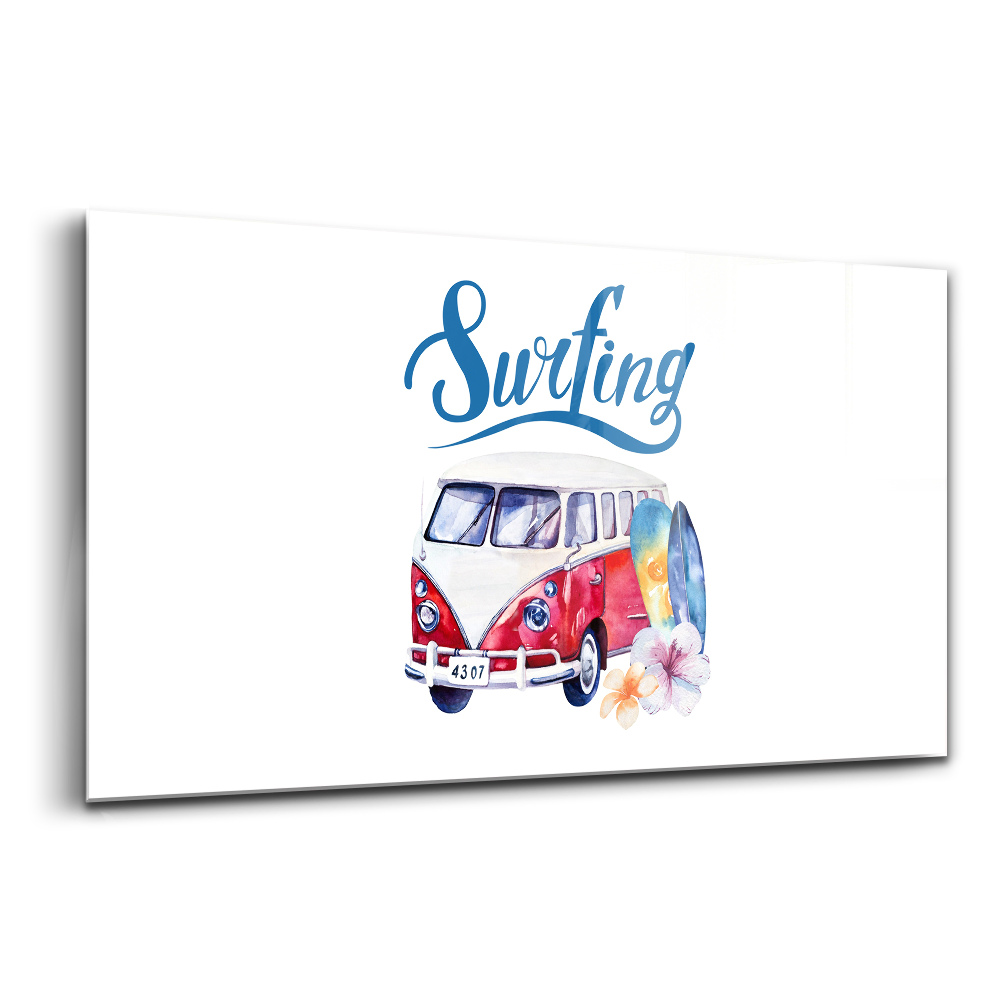 Tablou de sticlă Bicicletă de aventură pe plajă