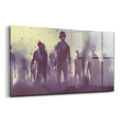 Tablou de sticlă Zombi în noaptea de Halloween