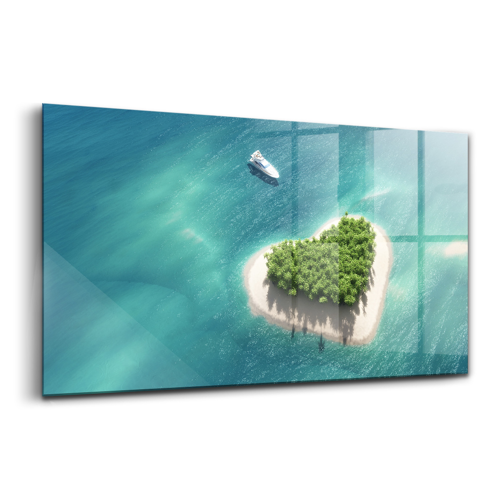 Tablou de sticlă Insula Inimii