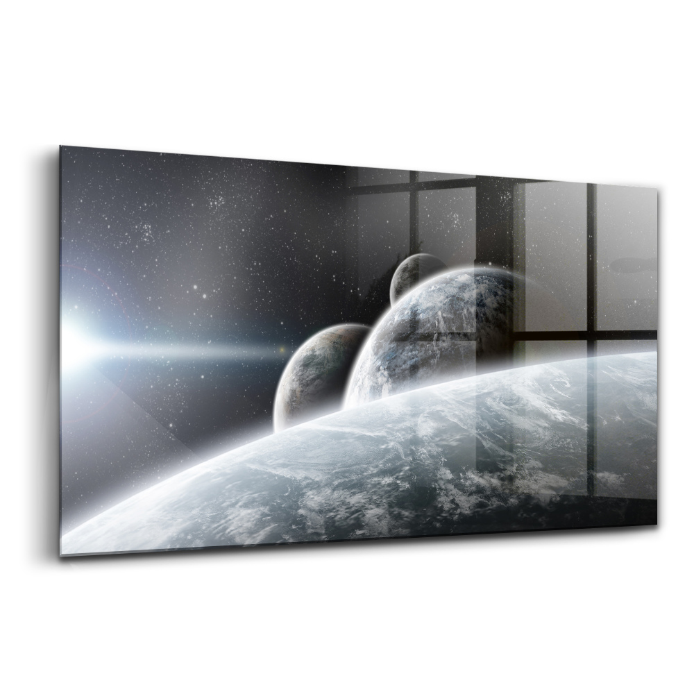 Tablou de sticlă Planetă spațiu