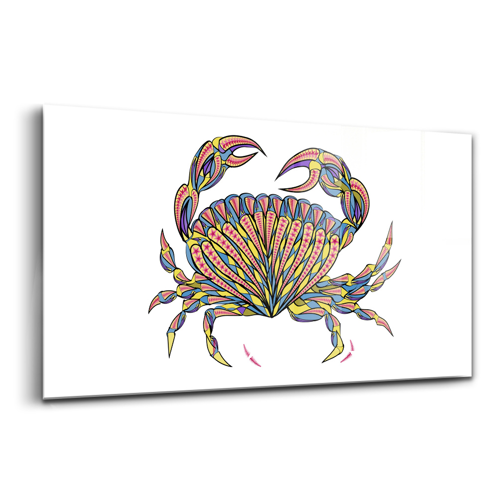 Tablou sticlă Crab etnic