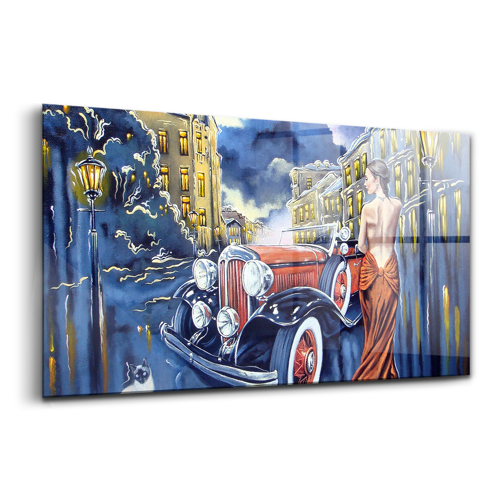 Tablou din sticlă Mașină retro veche