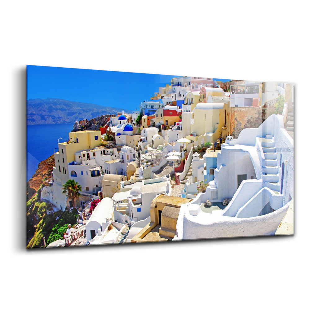 Tablou pe sticlă Grecia Santorini