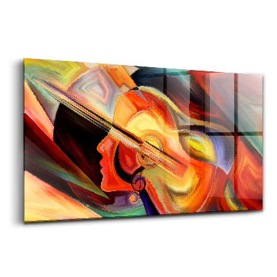 Tablou de sticlă Cap de femeie cu artă artistică