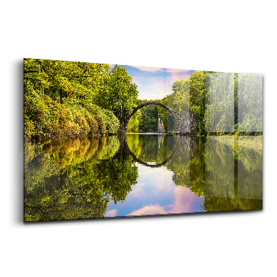 Tablou din sticlă Pod în Parcul Kromlau, Germania